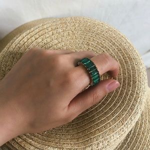 Emerald-Cut Eternity Band Ring